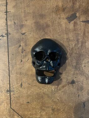 Black Skull Wall Mount Bottle Opener